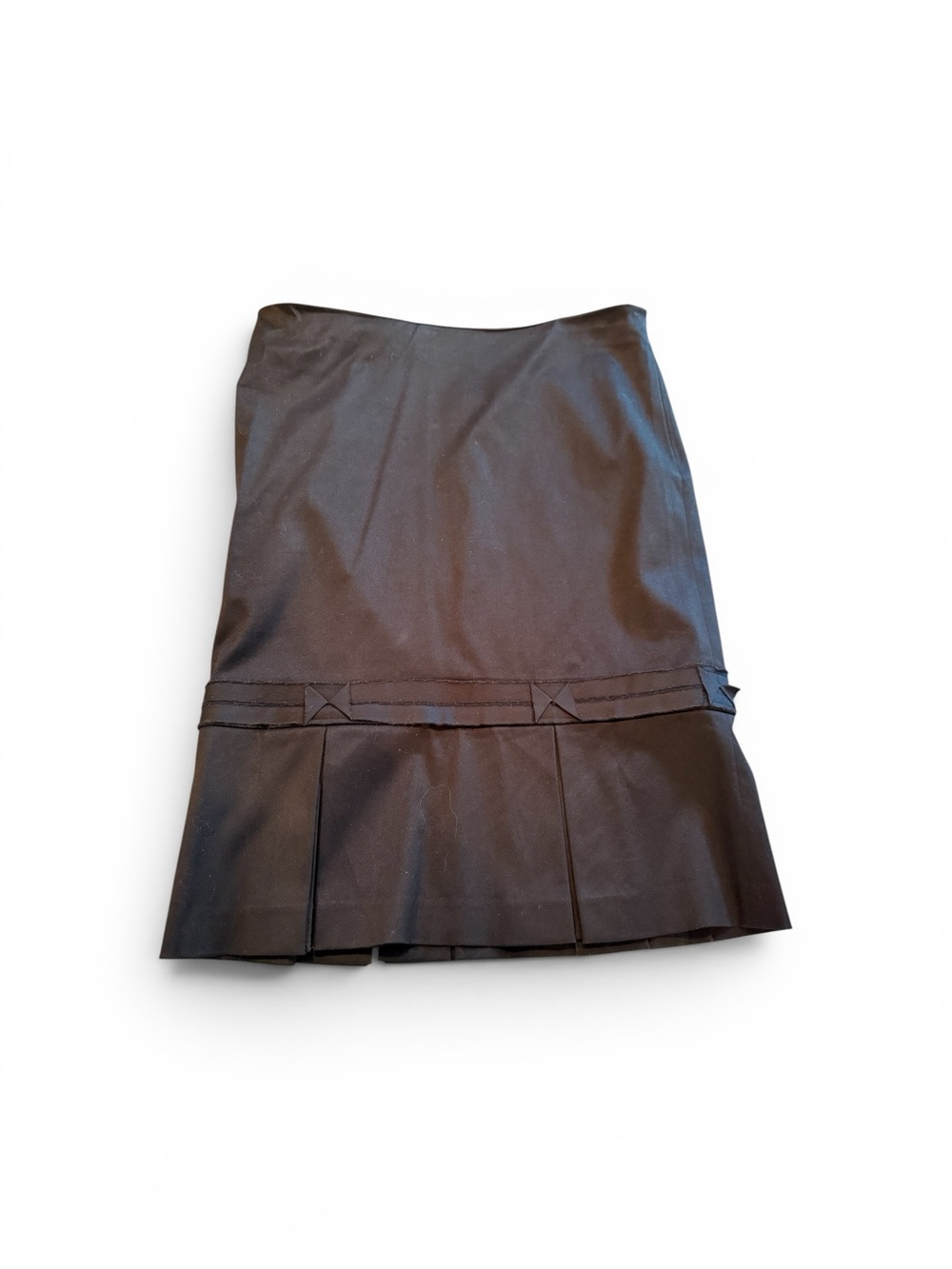 bebe Black Skirt with Pleated Hem Detail